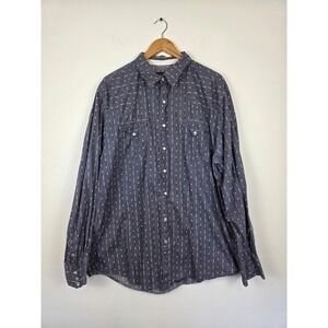 Roper Wear the West Mens 2XL Western Shirt Gray Arrow Print Long Sleeve‎